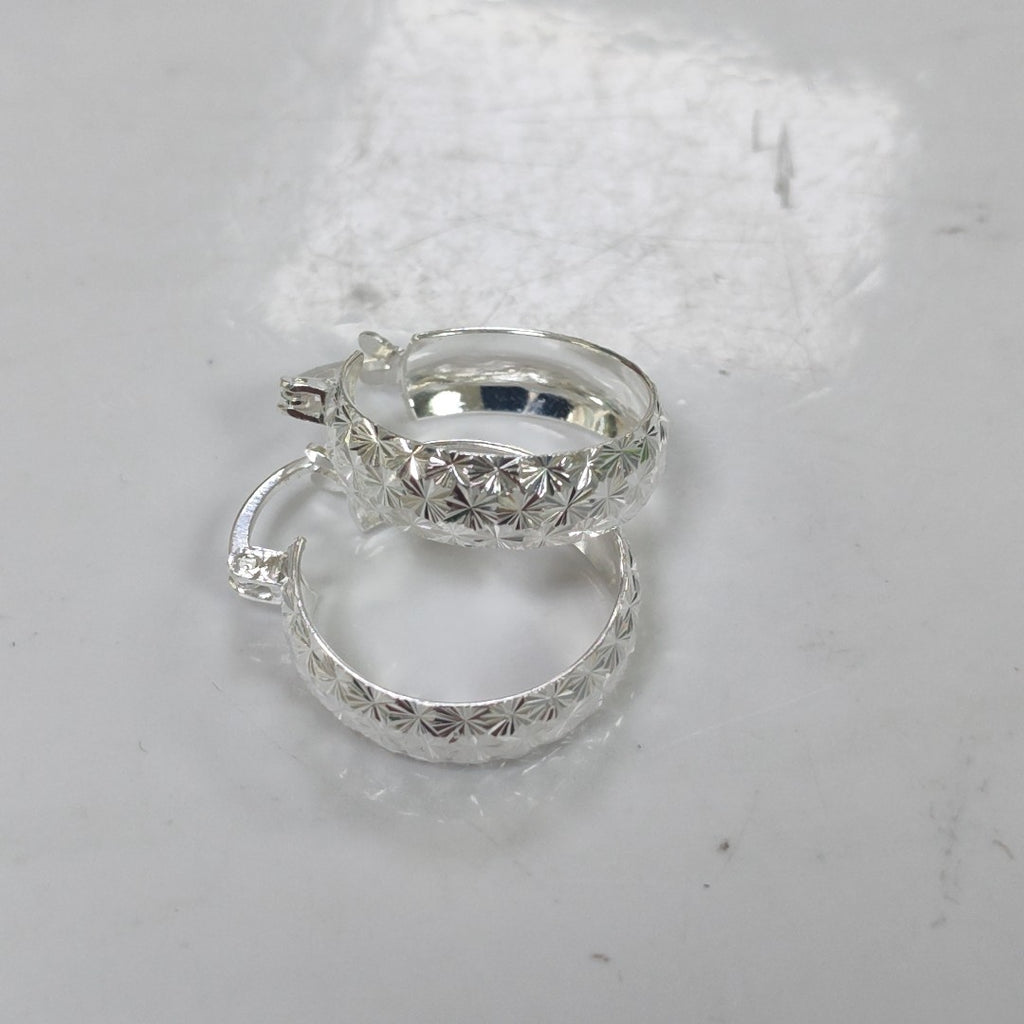 PAR ARRACADAS FACETADAS PLATA .925 3.4 GR (NUEVO)