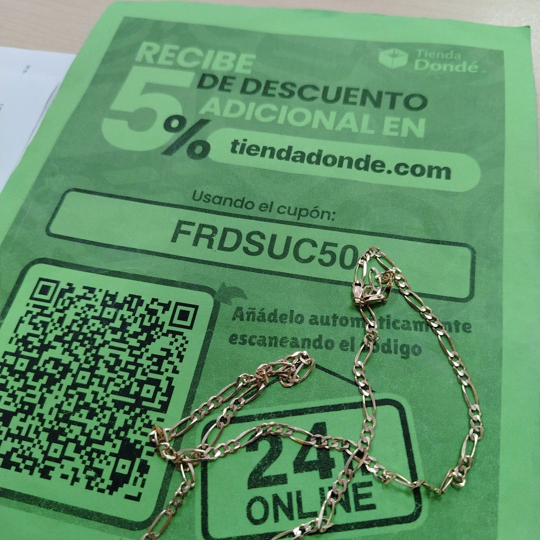 CADENA TEJIDO 3X1 12.9G 60 CM (NUEVO)