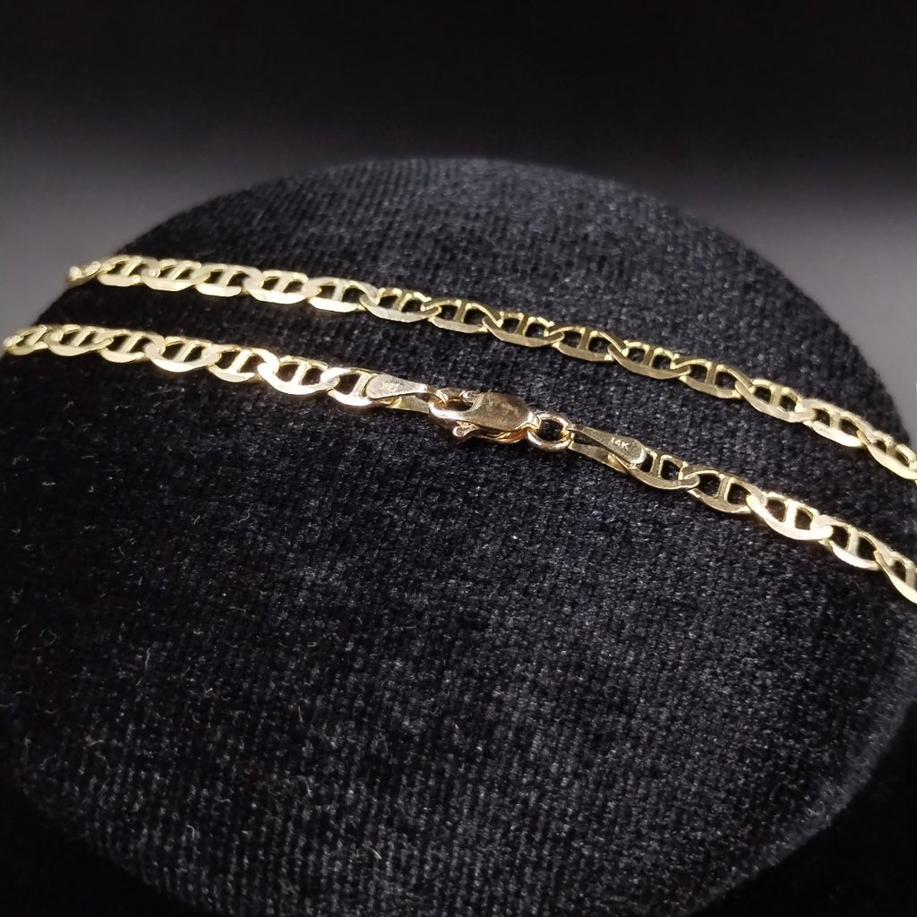 CADENAS TEJIDO MARINERA ORO 14K 50 CM 7.5 GR (NUEVO)
