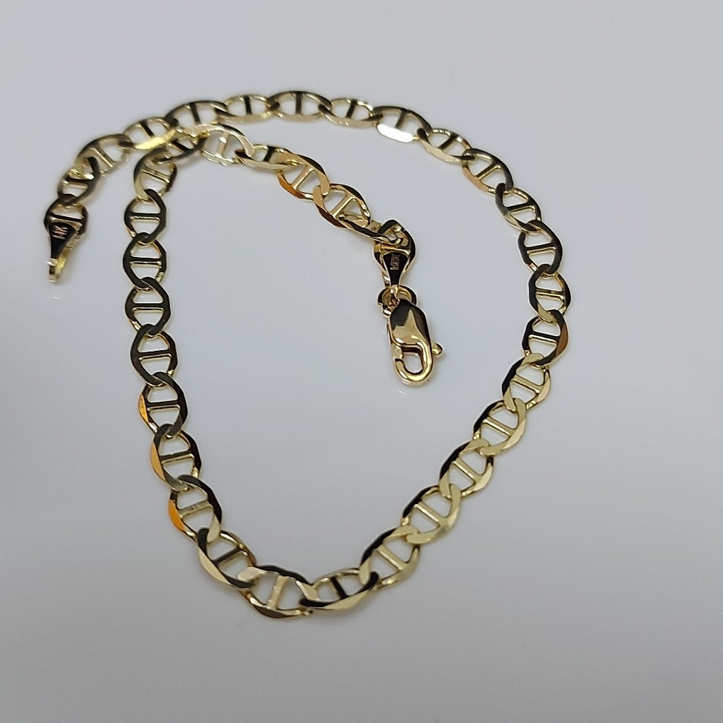 PULSERAS TEJIDO MARINERA ORO 14K 21 CM 3.4 GR (NUEVO)