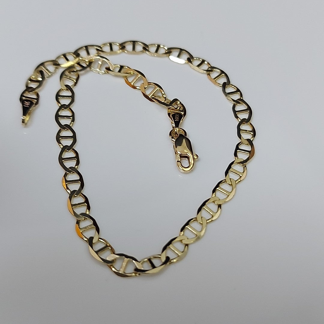 PULSERAS TEJIDO MARINERA ORO 14K 21 CM 3.4 GR (NUEVO)