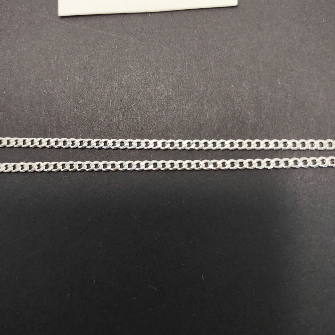 CADENA TEJIDO BARBADO PLATA .925 60 CM 5.7 GR (NUEVO)