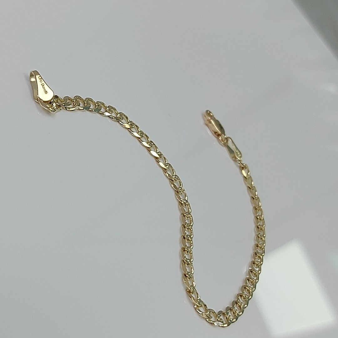 PULSERAS BARBADA ORO 14K 18 CM 4.6 GR (NUEVO)