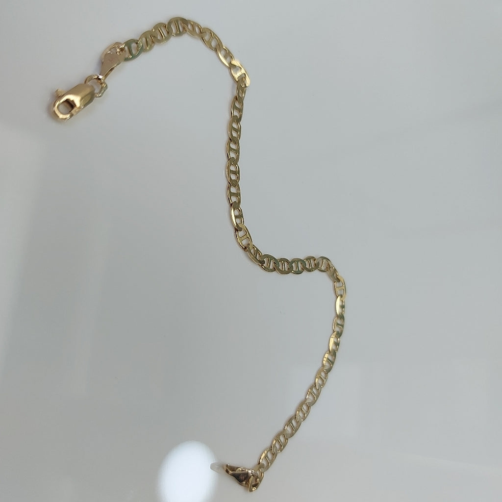 PULSERAS TEJIDO MARINERA ORO 14K 18 CM 2.9 GR (NUEVO)