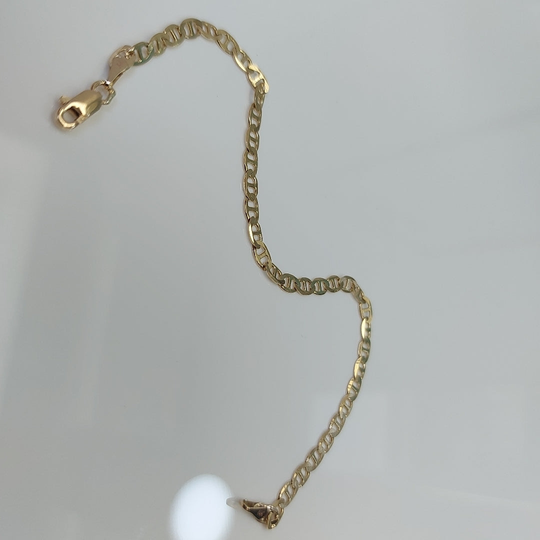 PULSERAS TEJIDO MARINERA ORO 14K 18 CM 2.9 GR (NUEVO)
