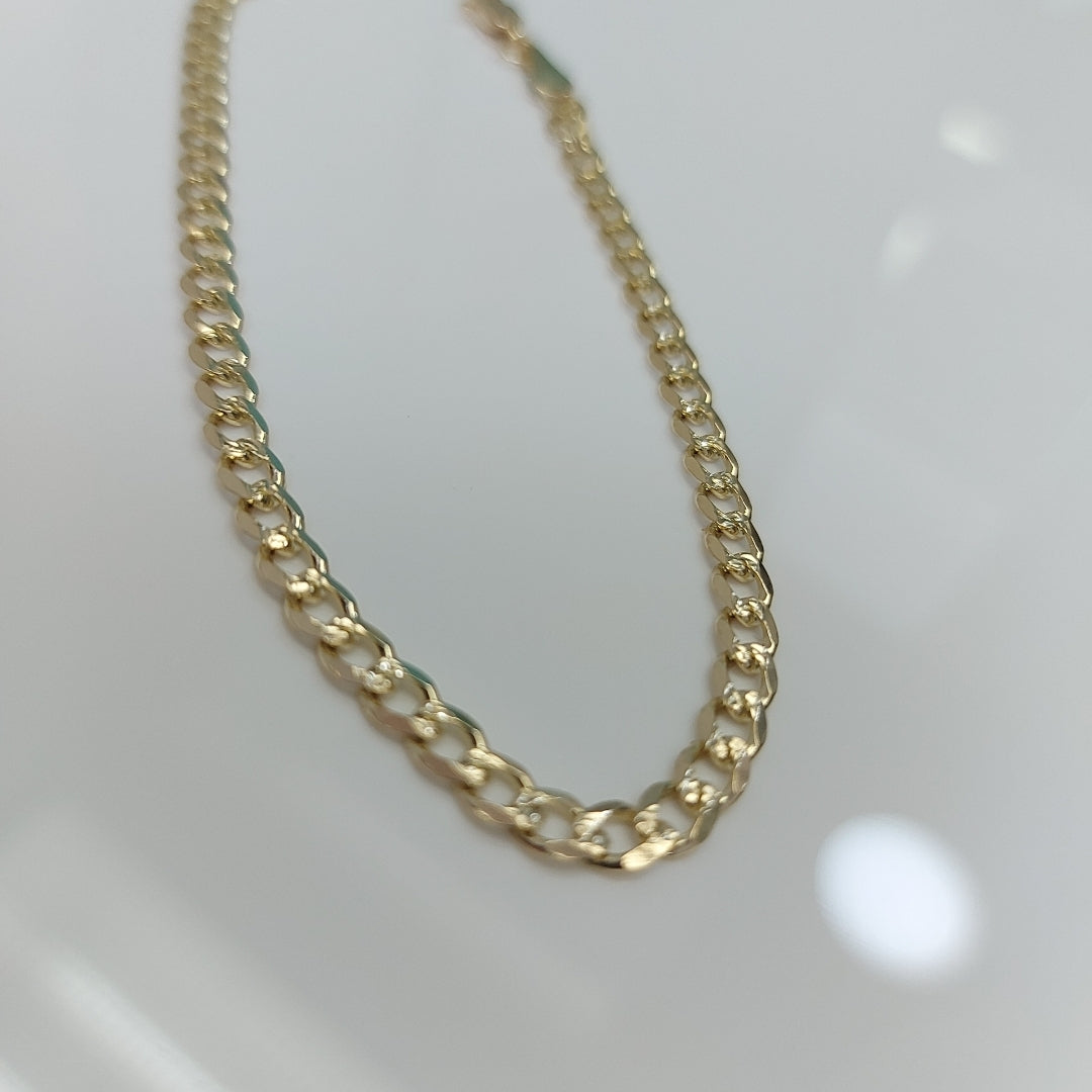 PULSERAS BARBADA ORO 14K 21 CM 5.2 GR (NUEVO)