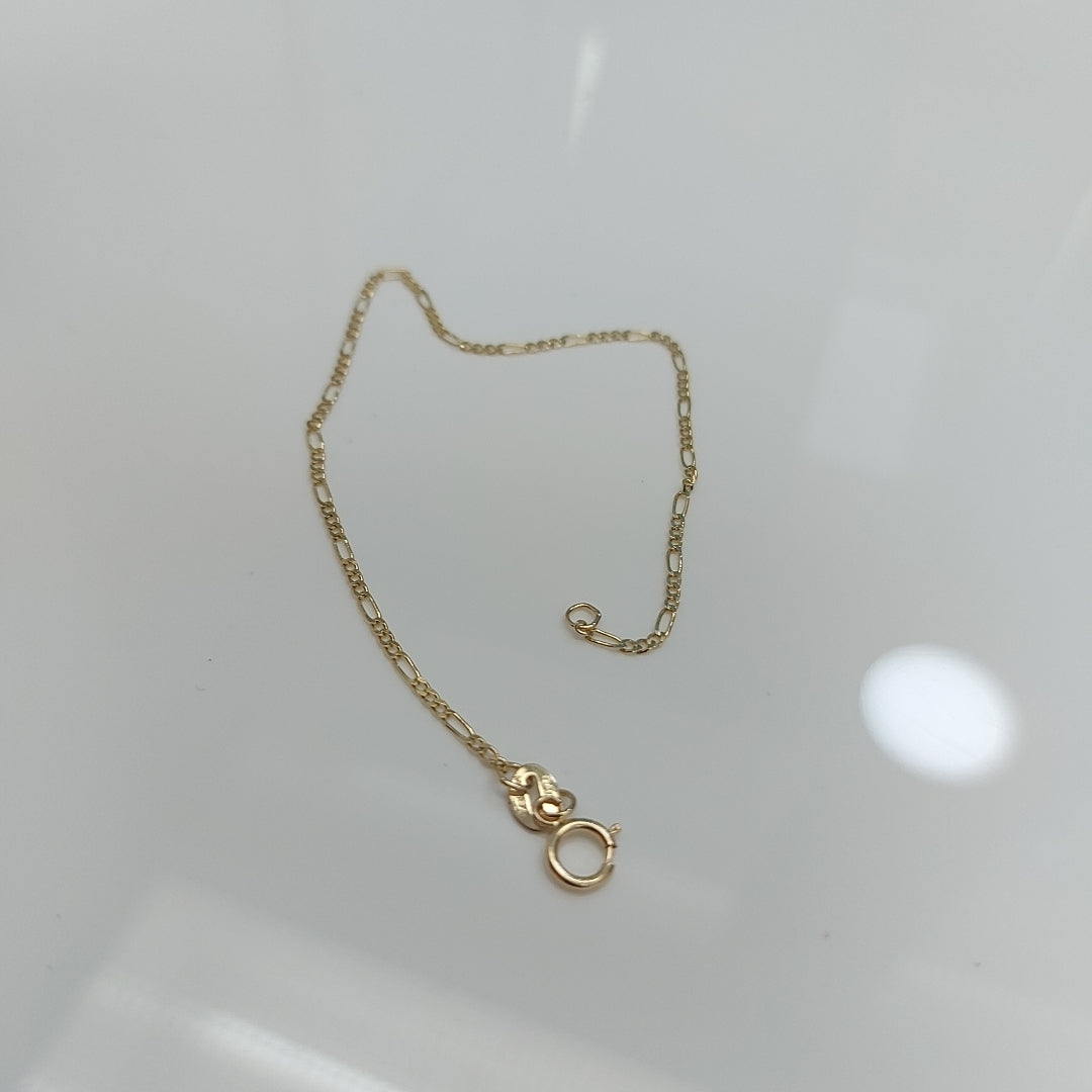 PULSERAS TEJIDO 3X1 ORO 14K 16 CM 0.9 GR (NUEVO)