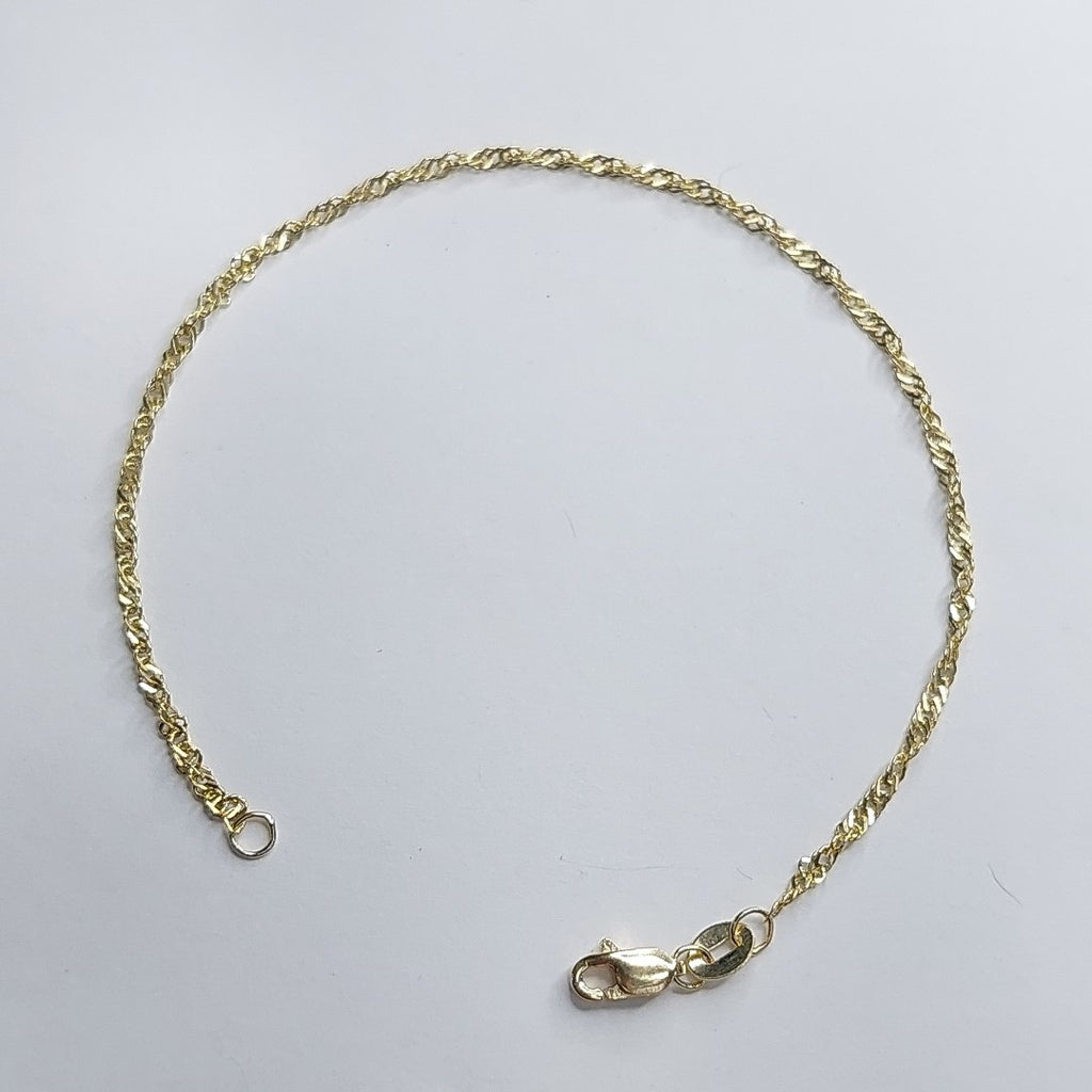 PULSERAS TEJIDO MEDIO TZL ORO 14K 18 CM 1.3 GR (NUEVO)