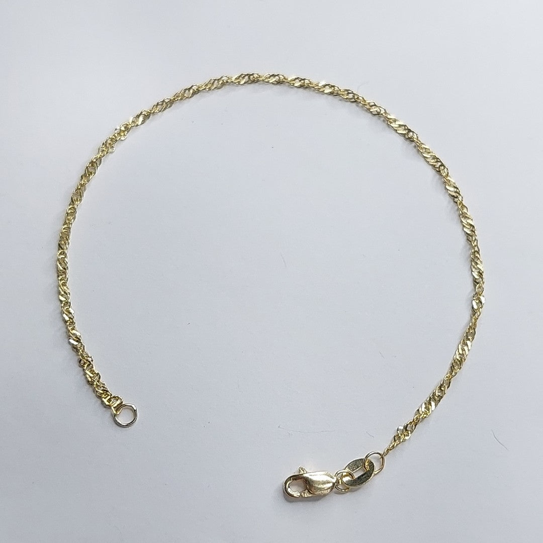 PULSERAS TEJIDO MEDIO TZL ORO 14K 18 CM 1.3 GR (NUEVO)