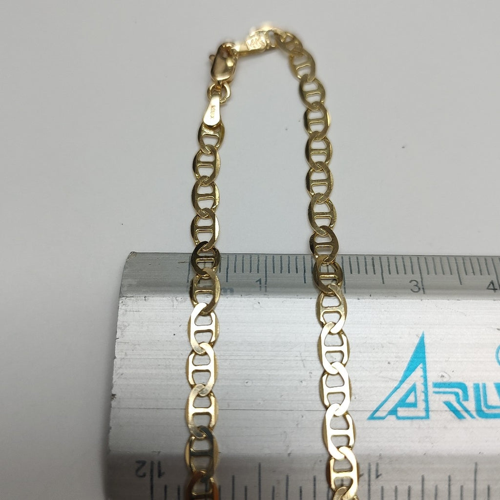 PULSERAS TEJIDO MARINERA ORO 14K 21 CM 3.5 GR (NUEVO)