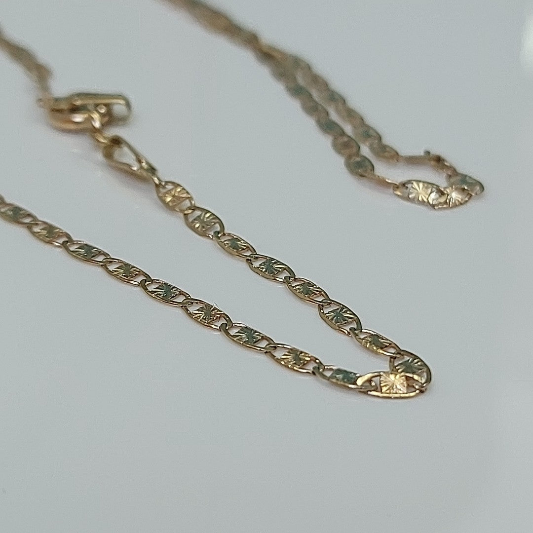 CADENAS TEJIDO GUCHI ORO 10K 60 CM 3.2 GR (NUEVO)