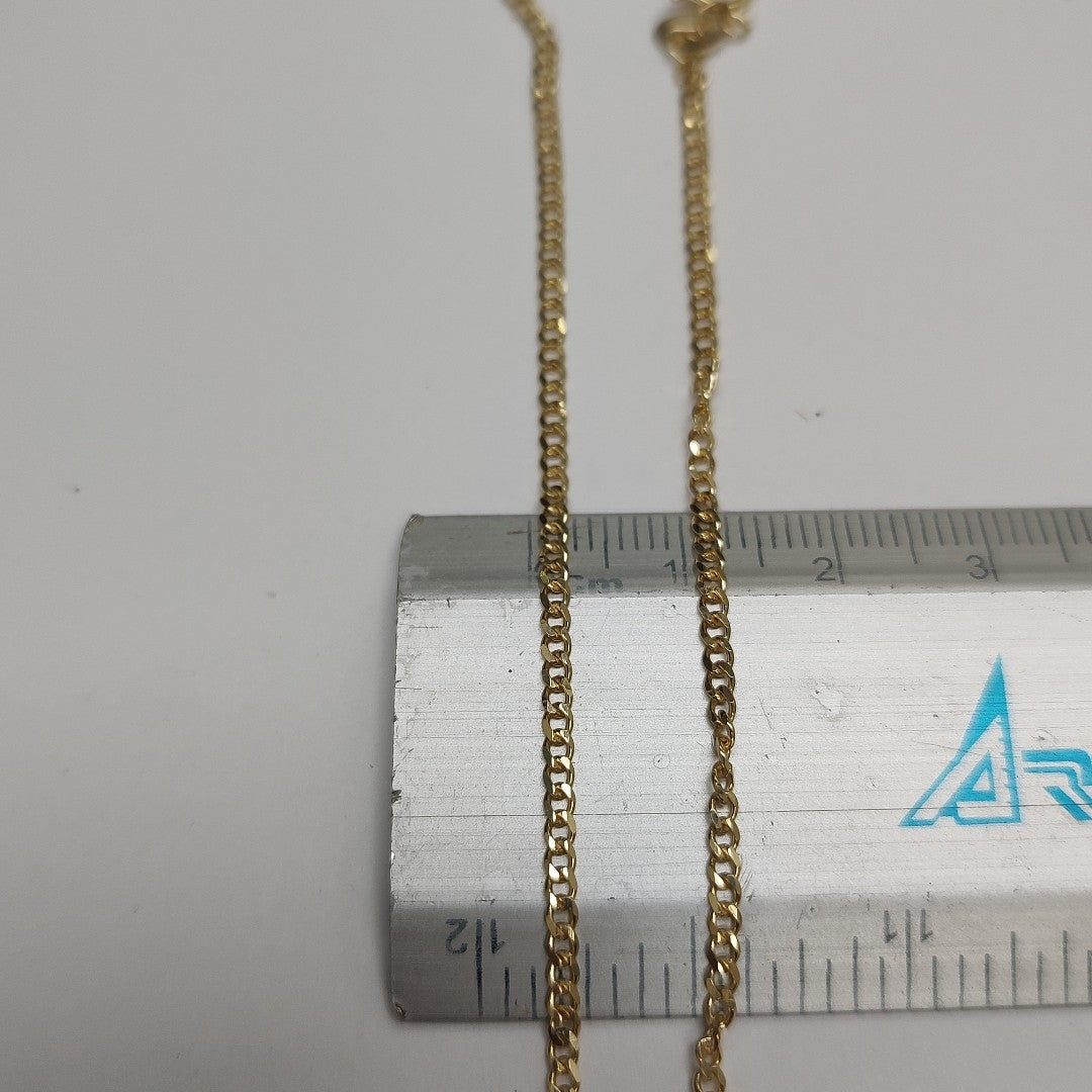 CADENAS TEJIDO BARBADA ORO 10K 50 CM 3.5 GR (NUEVO)