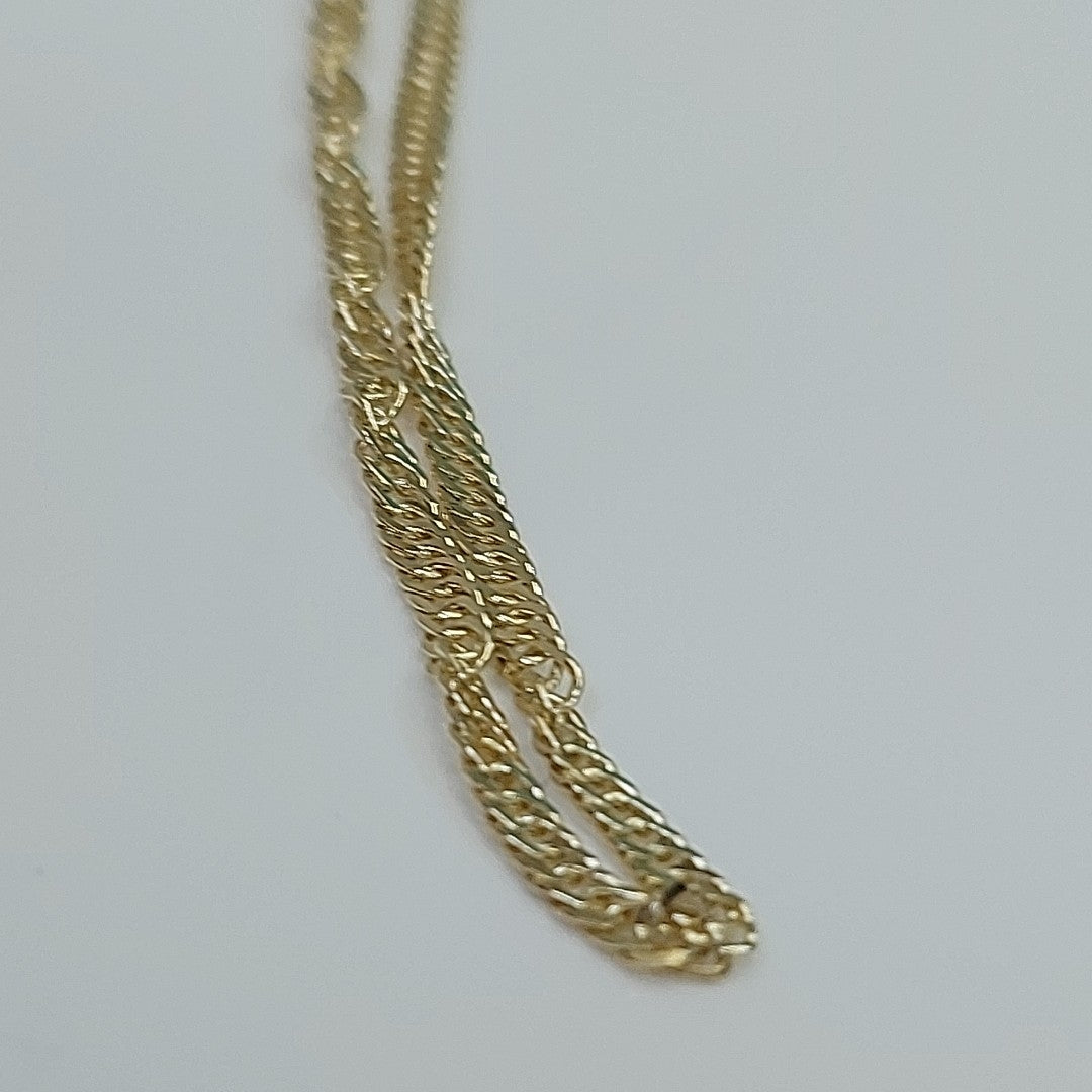 CADENAS TEJIDO MEDIO TORZAL ORO 10K 50 CM 4 GR (NUEVO)