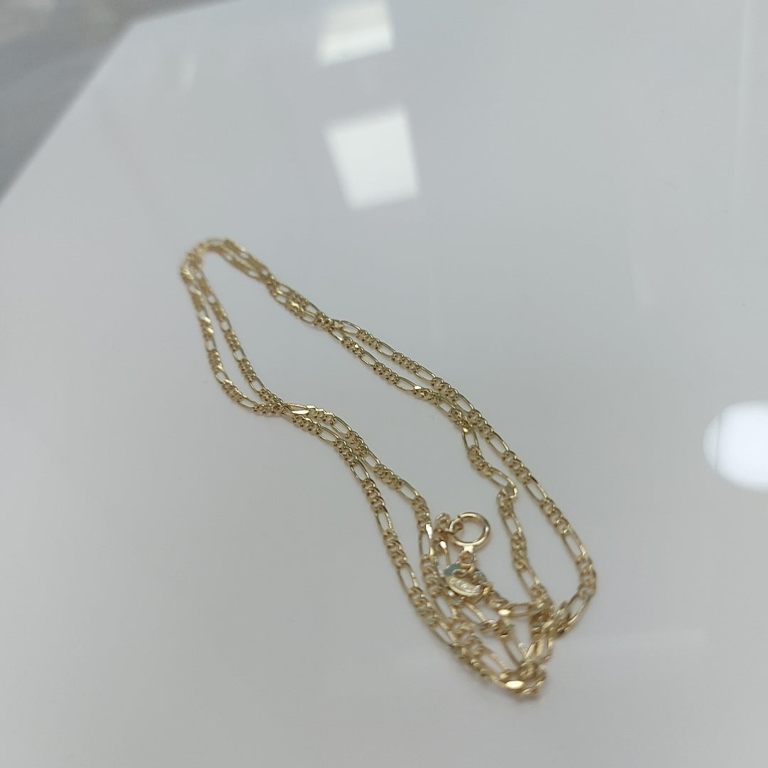 CADENAS TEJIDO 3X1 ORO 10K 55 CM 3.2 GR (NUEVO)