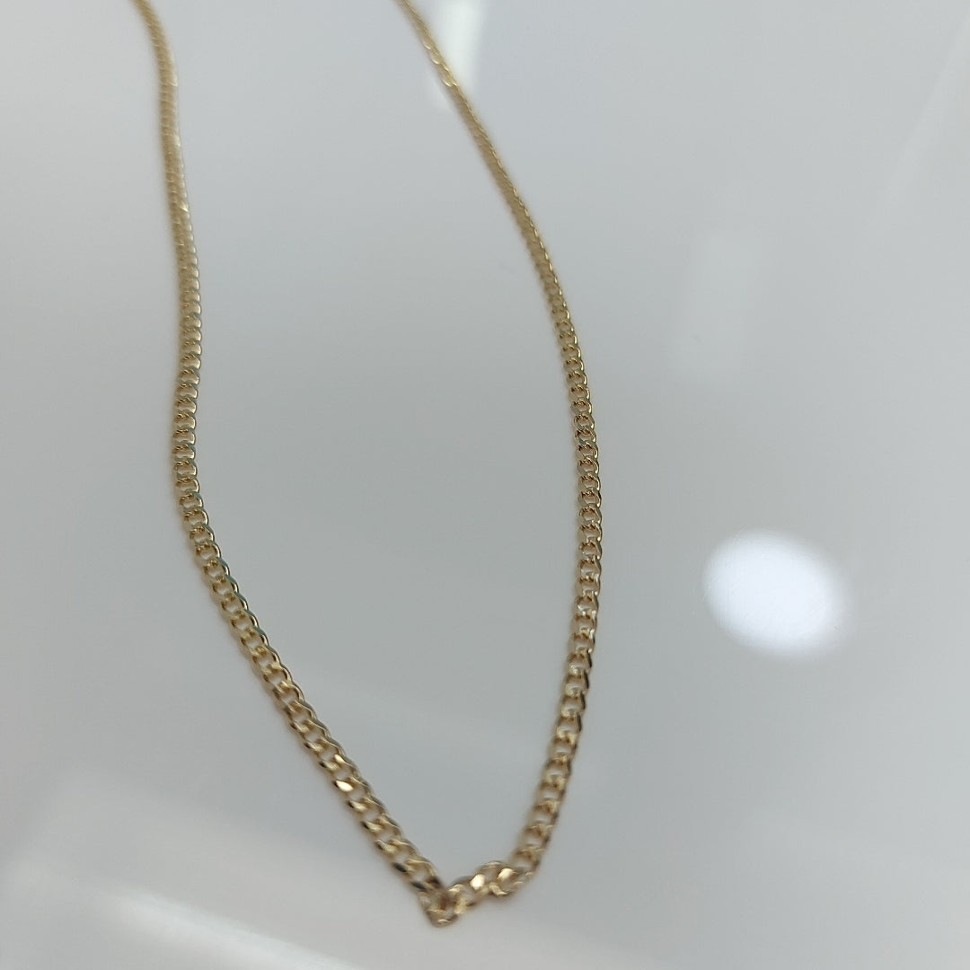 CADENAS TEJIDO BARBADA ORO 10K 50 CM 3.5 GR (NUEVO)
