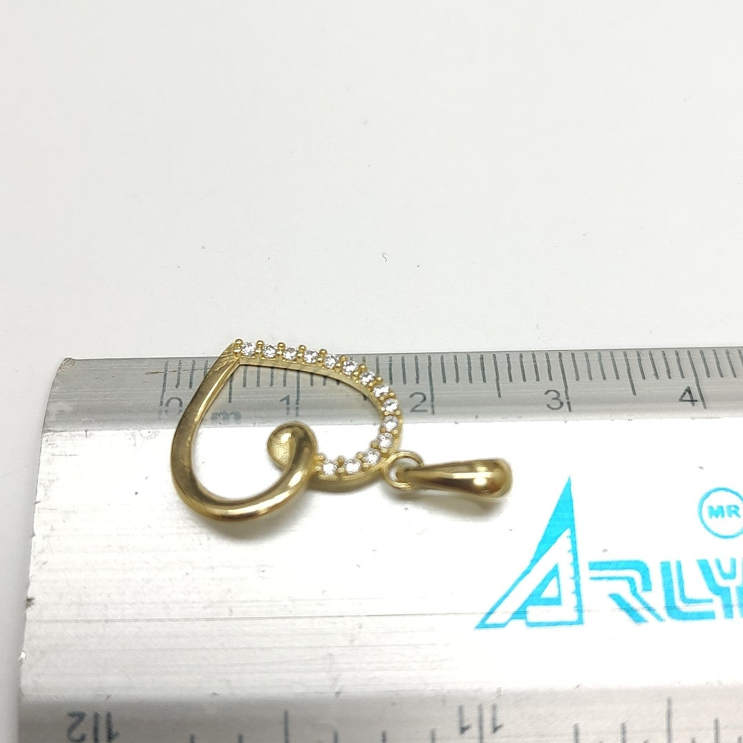 DIJES CORAZON C/CIRCONIA ORO 10K 1.3 GR (NUEVO)