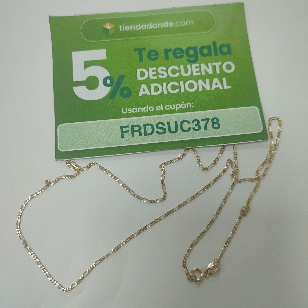 CADENAS TEJIDO 3X1 ORO 14K 55 CM 2.6 GR (NUEVO)
