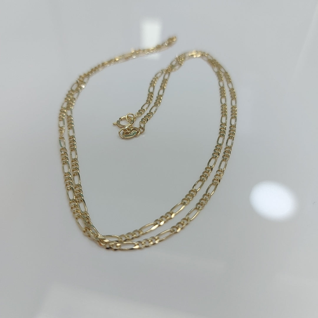 CADENAS TEJIDO 3X1 ORO 10K 55 CM 3.2 GR (NUEVO)