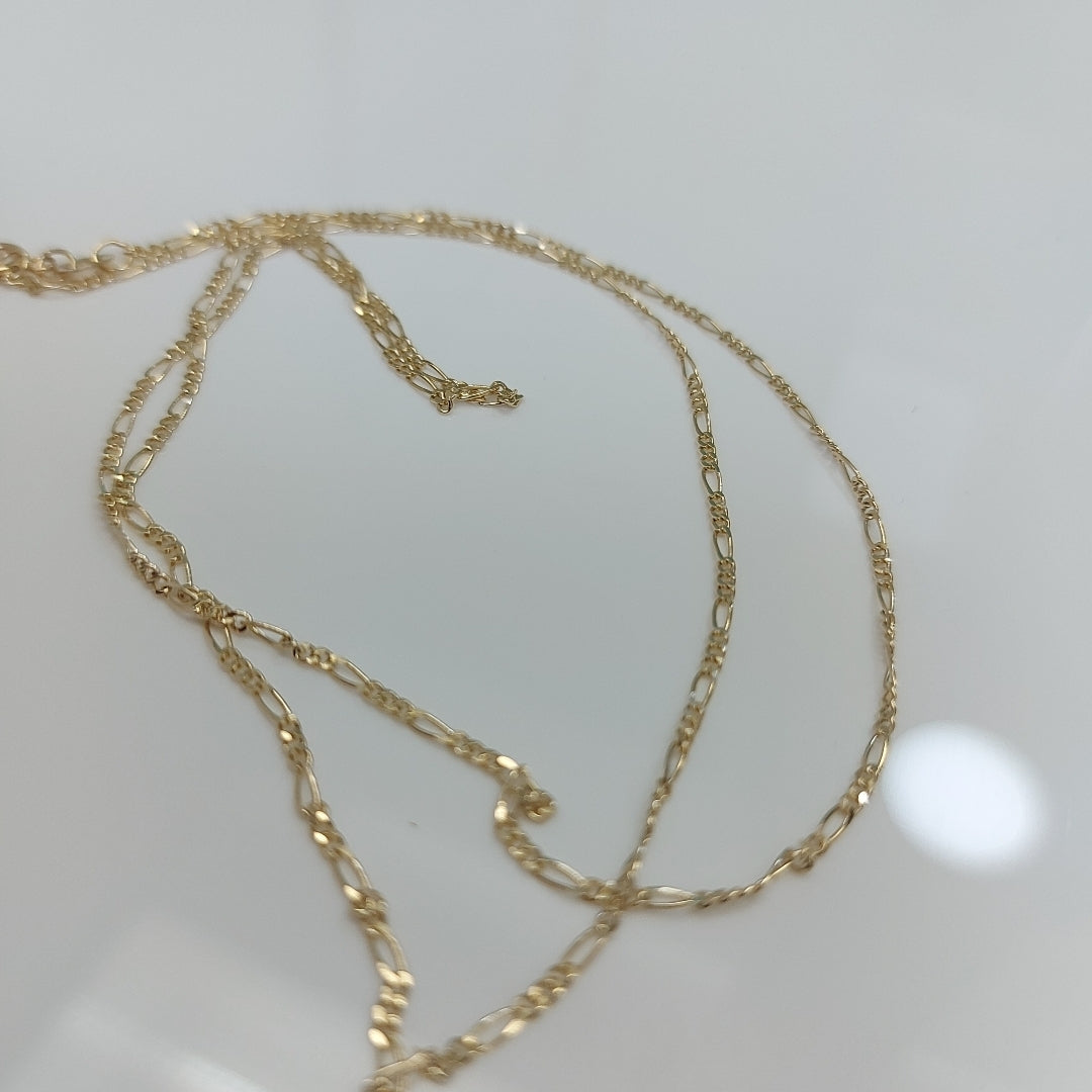 CADENAS TEJIDO 3X1 ORO 14K 55 CM 2.6 GR (NUEVO)