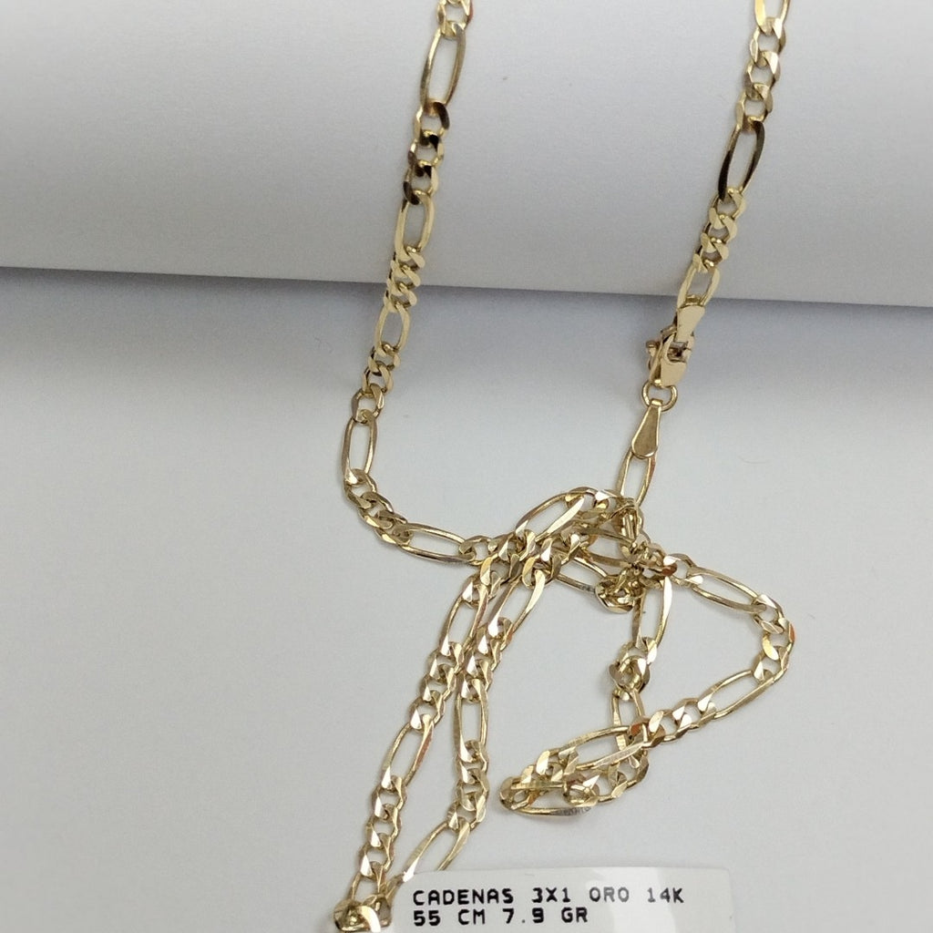 CADENAS 3X1 ORO 14K 55 CM 7.9 GR (NUEVO)