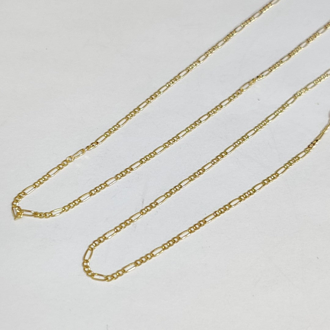 CADENAS TEJIDO 3X1 ORO 14K 55 CM 2.4 GR (NUEVO)