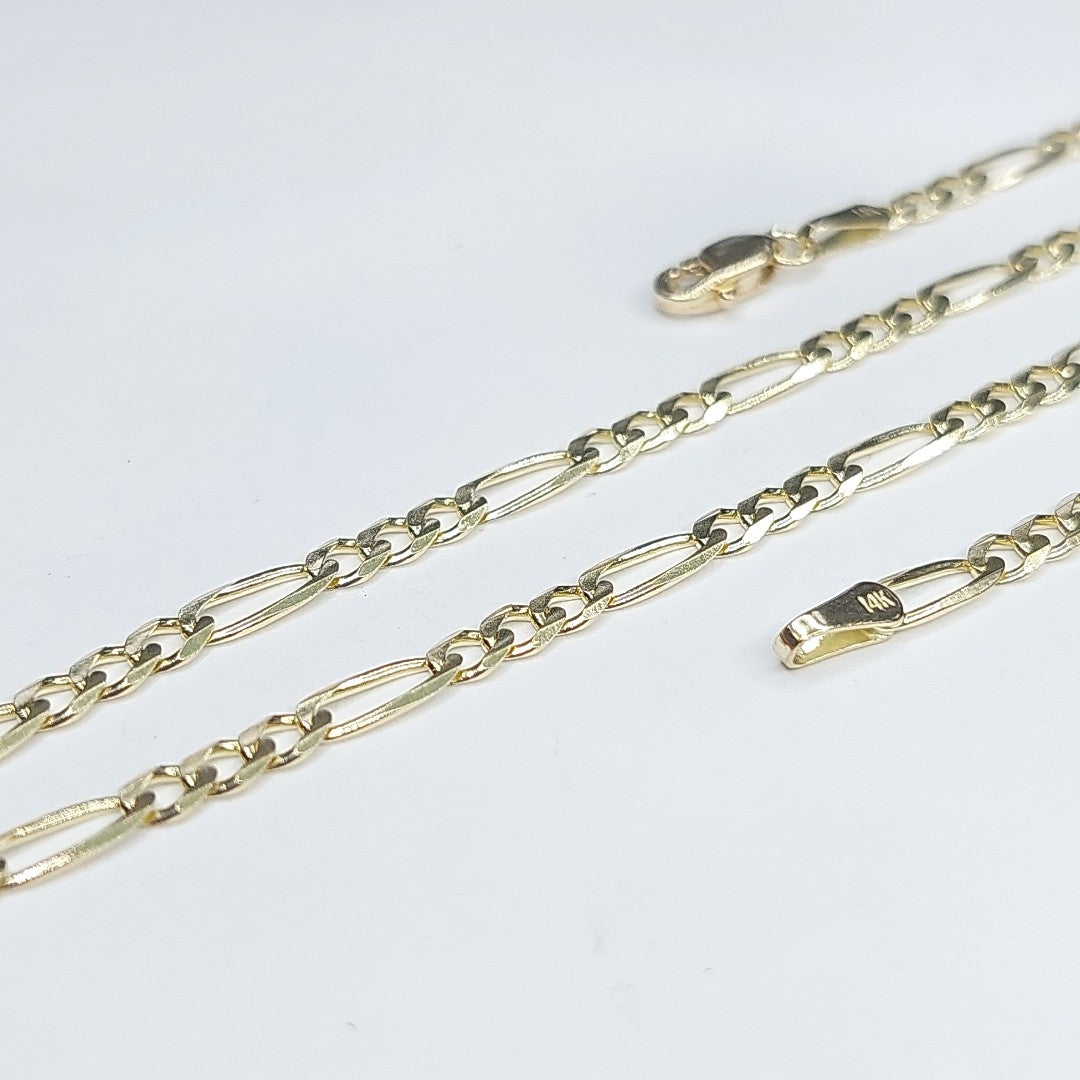 CADENAS 3X1 ORO 14K 60 CM 8.4 GR (NUEVO)