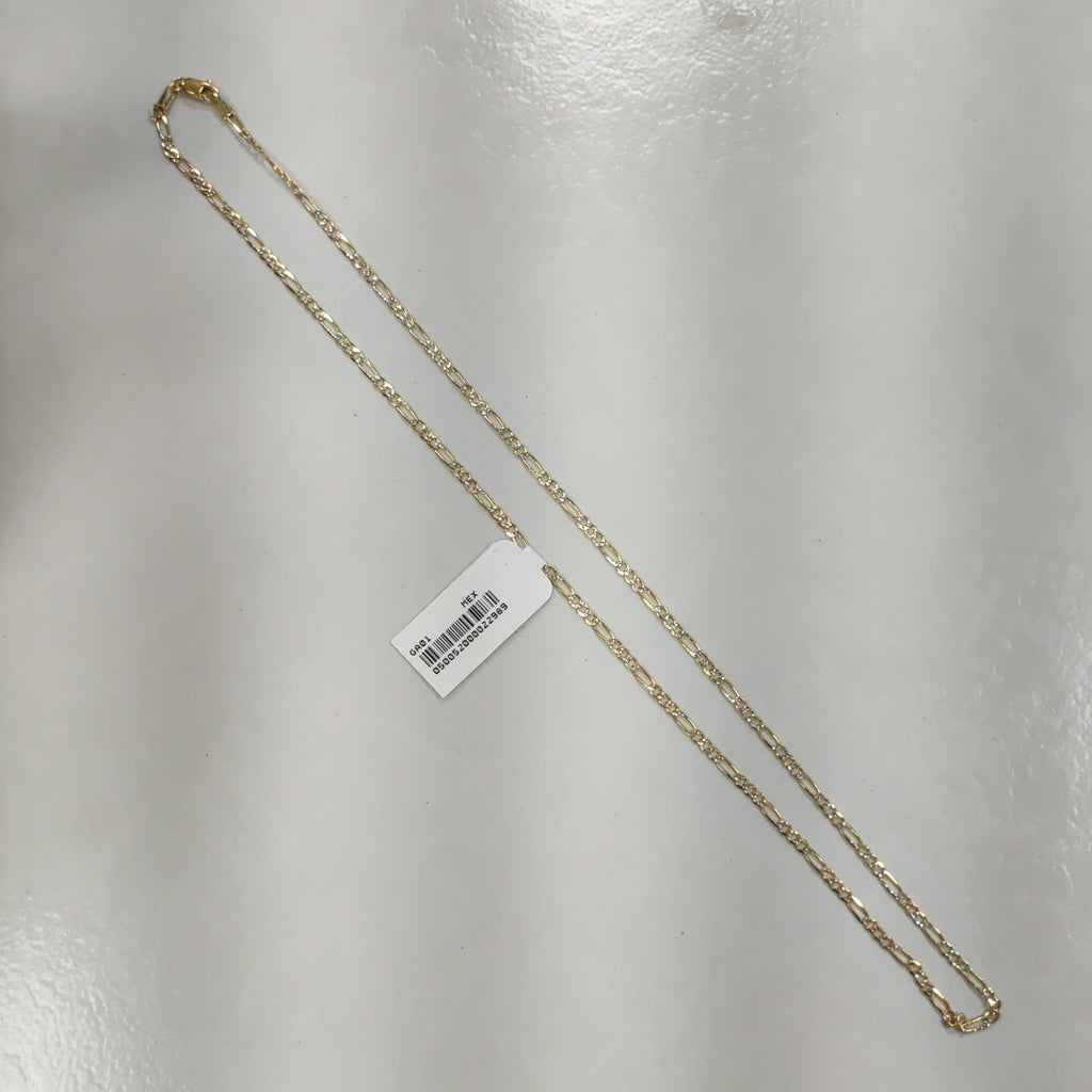 CADENAS TEJIDO 3X1 DIAMANTADA ORO 14K 55 CM 4.5 GR (NUEVO)
