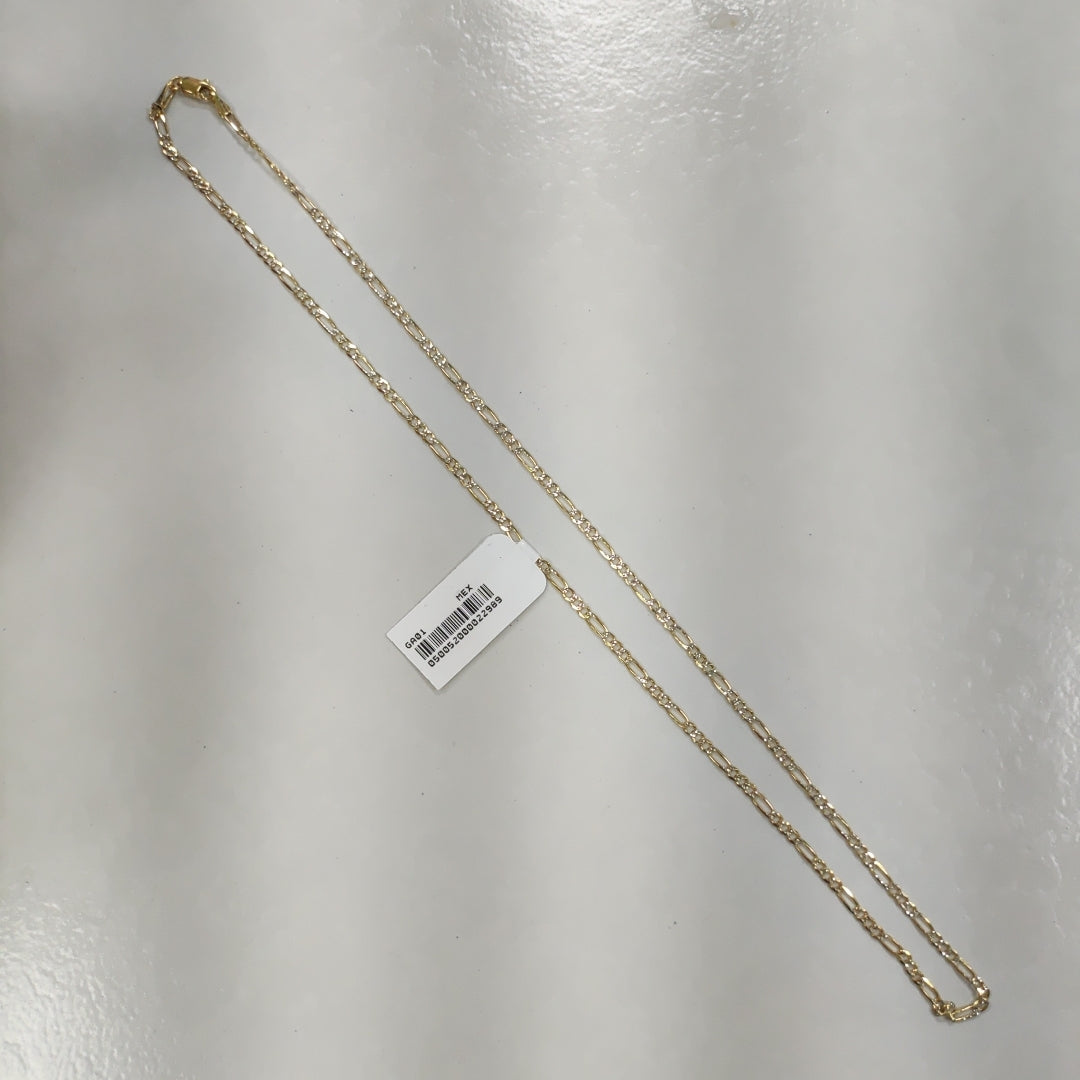 CADENAS TEJIDO 3X1 DIAMANTADA ORO 14K 55 CM 4.5 GR (NUEVO)