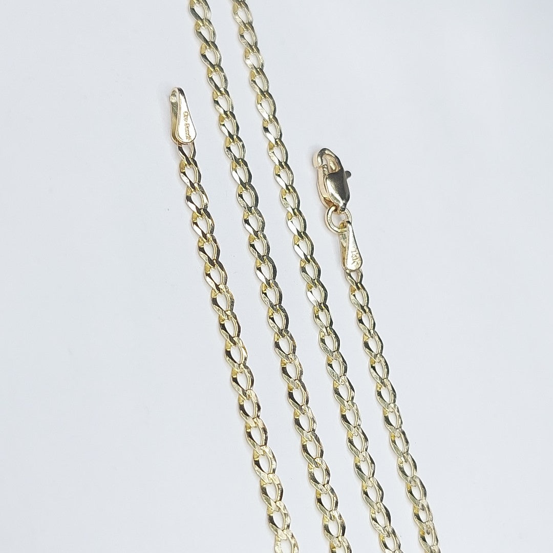 CADENAS TEJIDO BARBADA ORO 14K 60 CM 5.4 GR (NUEVO)