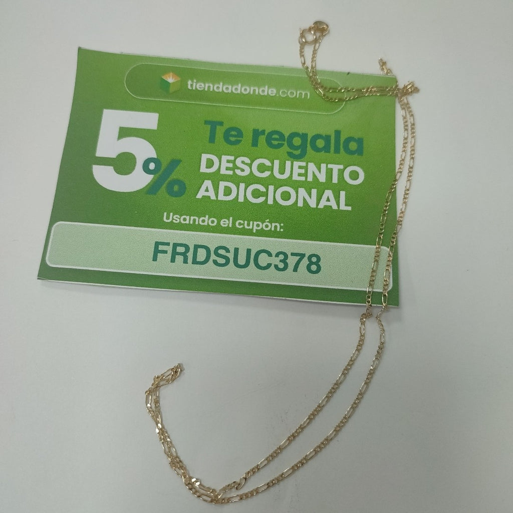 CADENAS TEJIDO 3X1 ORO 14K 55 CM 2.4 GR (NUEVO)