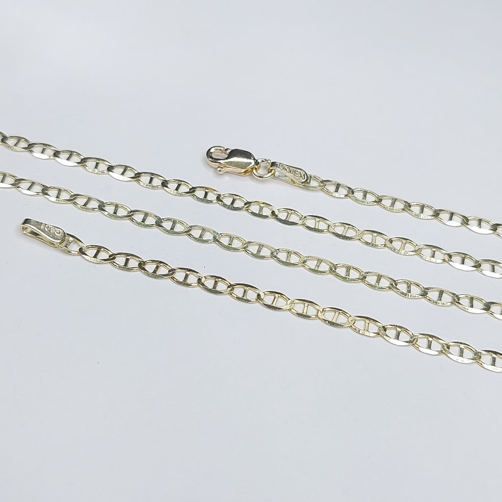 CADENAS TEJIDO GUCHI ORO 10K 55 CM 3.9 GR (NUEVO)