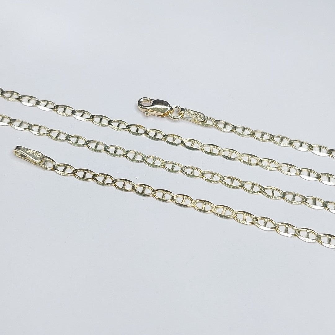 CADENAS TEJIDO GUCHI ORO 10K 55 CM 3.9 GR (NUEVO)