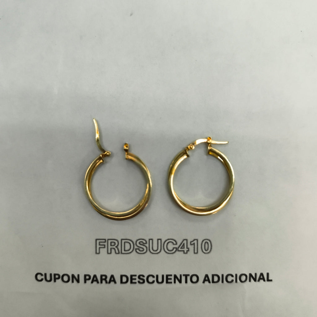 ARRACADAS PAR ORO 14 K 2 GRMS (SEMINUEVO)