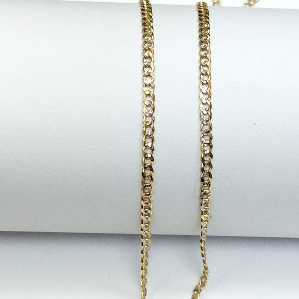 CADENAS BARBADA DIAMANTADA ORO 14K 60 CM 6.2 GR (NUEVO)