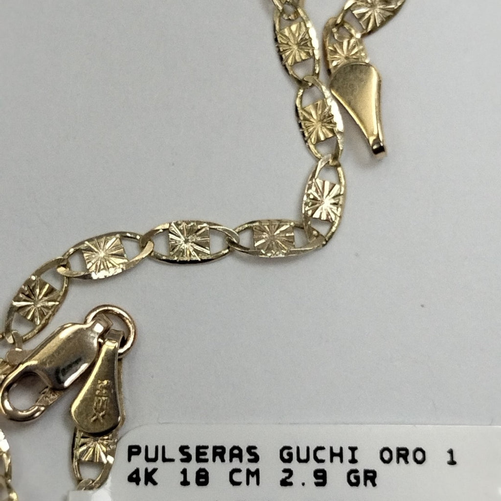 PULSERAS GUCHI ORO 14K 18 CM 2.9 GR (NUEVO)