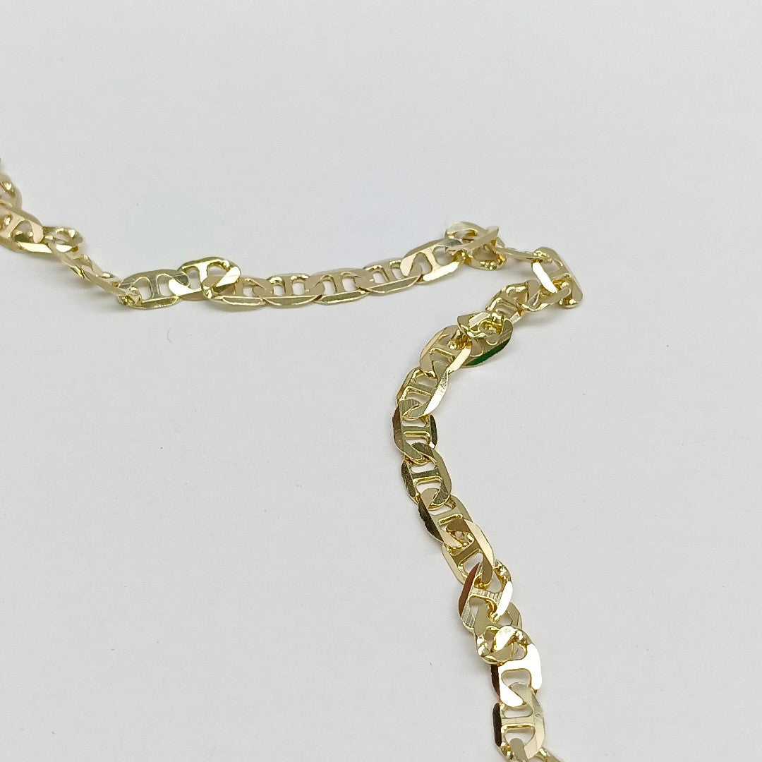 CADENAS TEJIDO MARINERA ORO 14K 60 CM 13.3 GR (NUEVO)