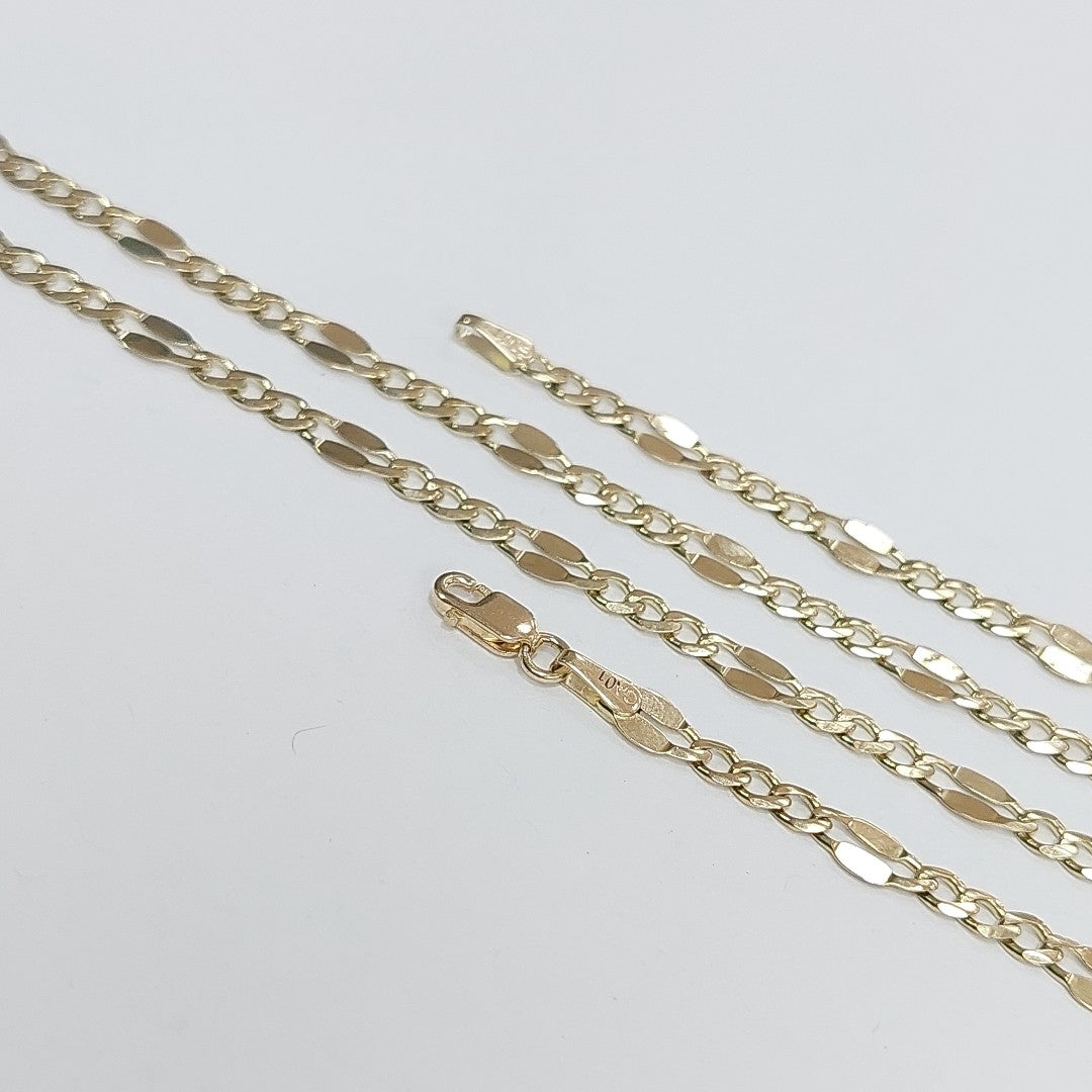 CADENAS TEJIDO ESPECIAL ORO 10K 50 CM 6.5 GR (NUEVO)