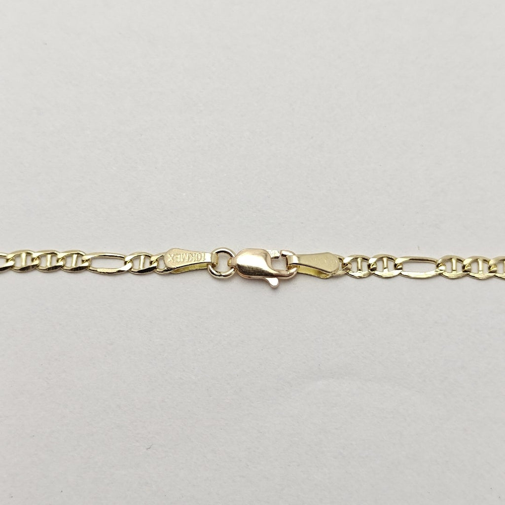 CADENAS TEJIDO FIGARO GUCHI ORO 10K 60 CM 5.2 GR (NUEVO)