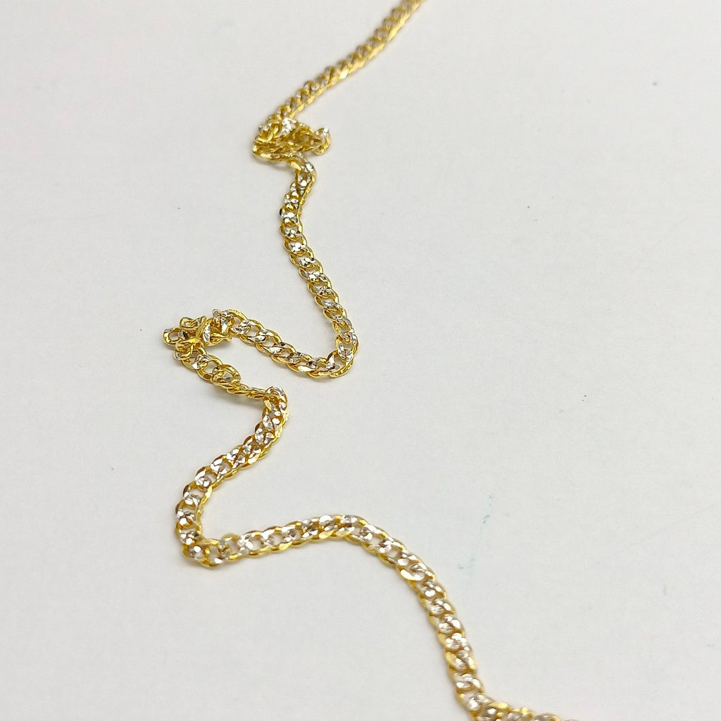 CADENAS BARBADA DIAMANTADA ORO 14K 55 CM 5.7 GR (NUEVO)