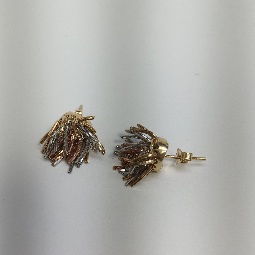 ARETES PAR ORO COMBINADO 14 K 5,00 GRMS (SEMINUEVO)