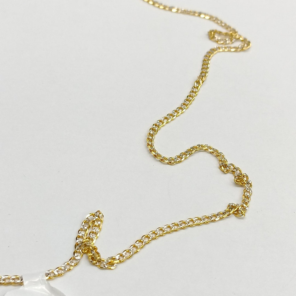 CADENAS BARBADA DIAMANTADA ORO 14K 60 CM 6.2 GR (NUEVO)