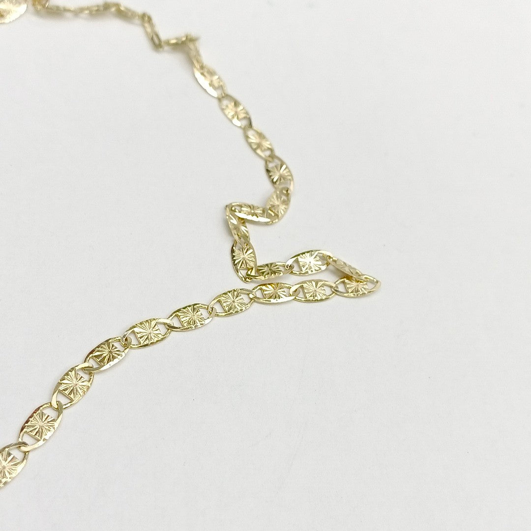 CADENAS TEJIDO GUCHI ORO 14K 55 CM 7.1 GR (NUEVO)