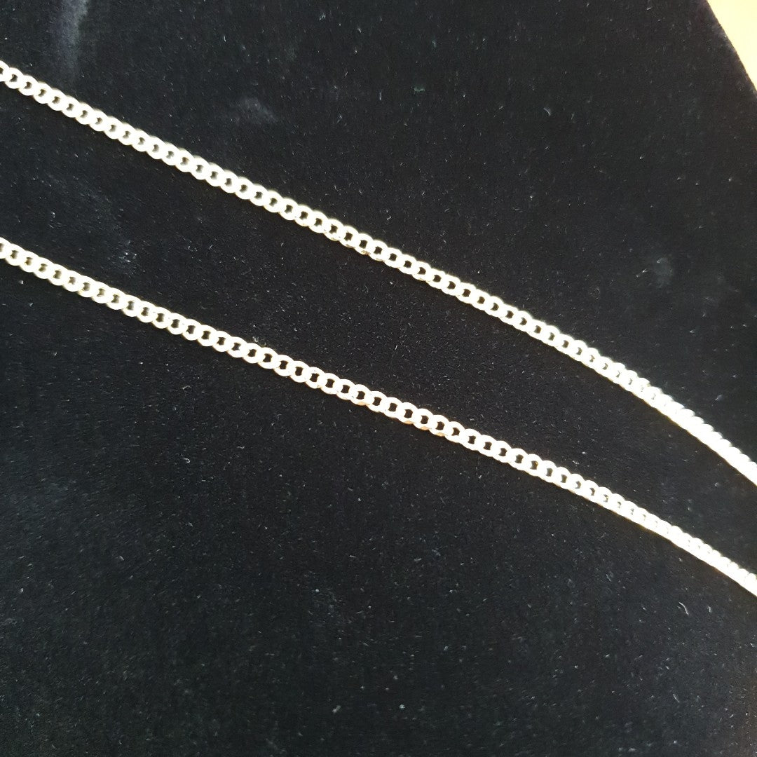 CADENAS BARBADA DIAMANTADA ORO 14K 55 CM 5.7 GR (NUEVO)