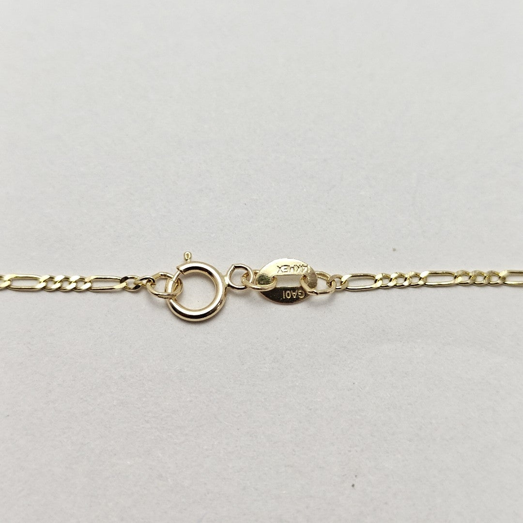 CADENAS TEJIDO 3X1 ORO 14K 55 CM 2.4 GR (NUEVO)