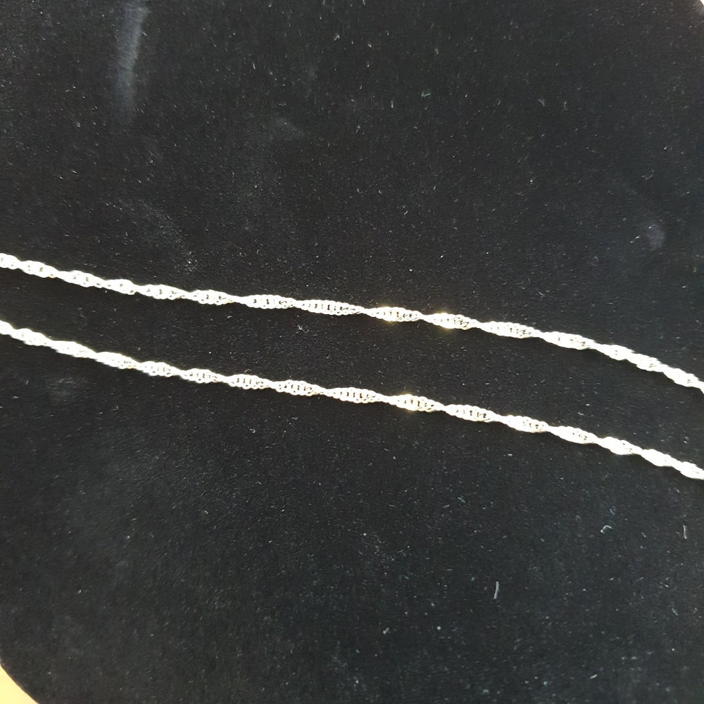 CADENAS TEJIDO MEDIO TORZAL ORO 10K 55 CM 2.5 GR (NUEVO)