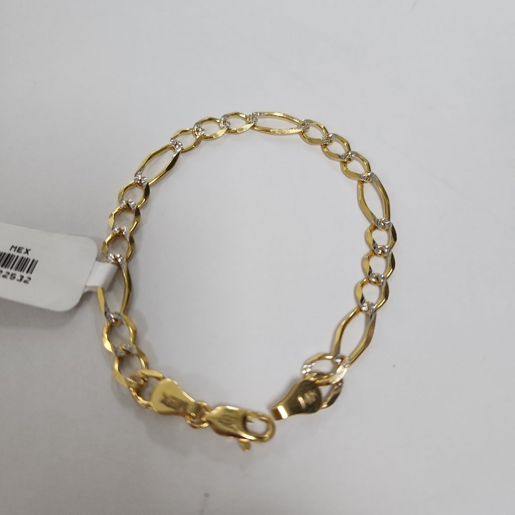 PULSERAS TEJIDO 3X1 ORO 14K 18 CM 6 GR (NUEVO)