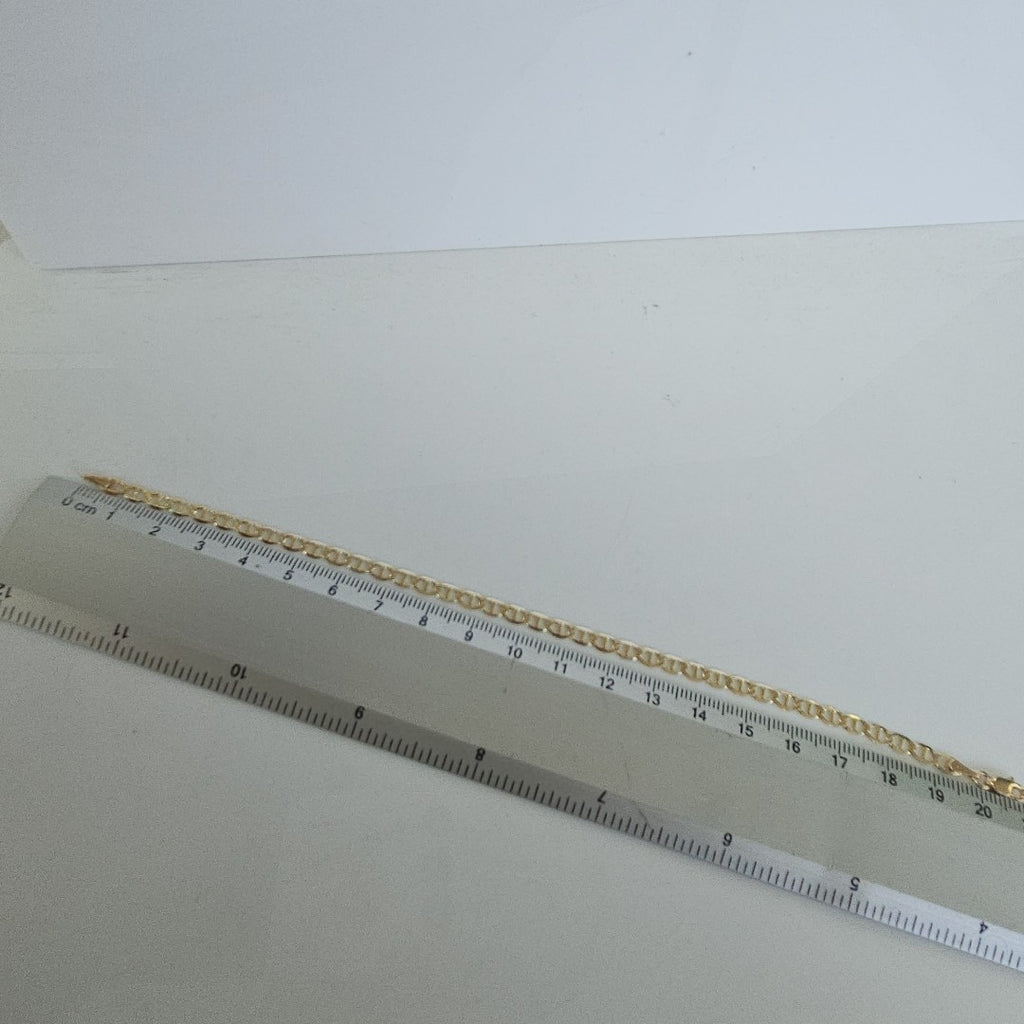 PULSERAS TEJIDO MARINERA ORO 14K 21 CM 3.4 GR (NUEVO)