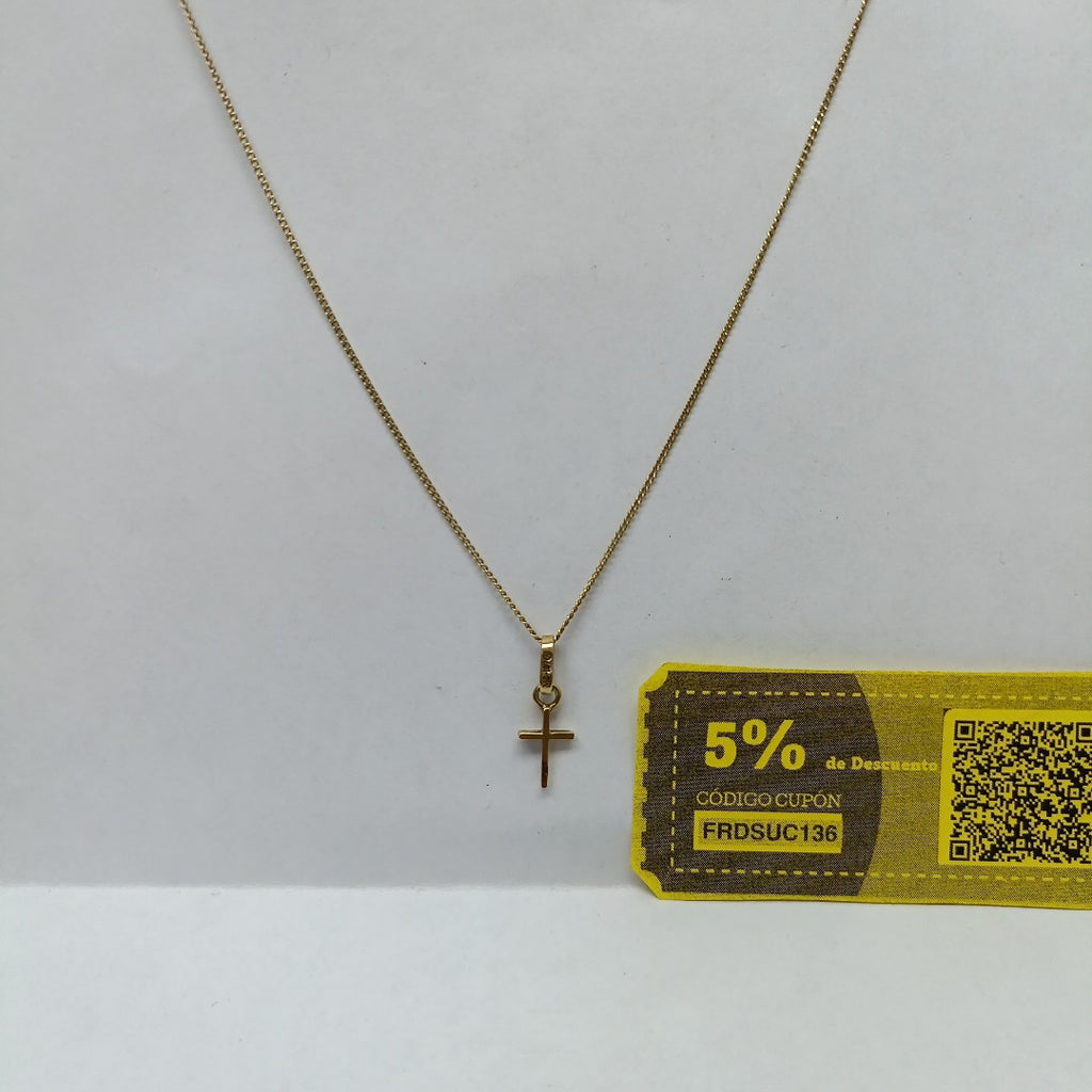 CADENA,CRUZ ORO 14 K 2,30 GRMS (SEMINUEVO)