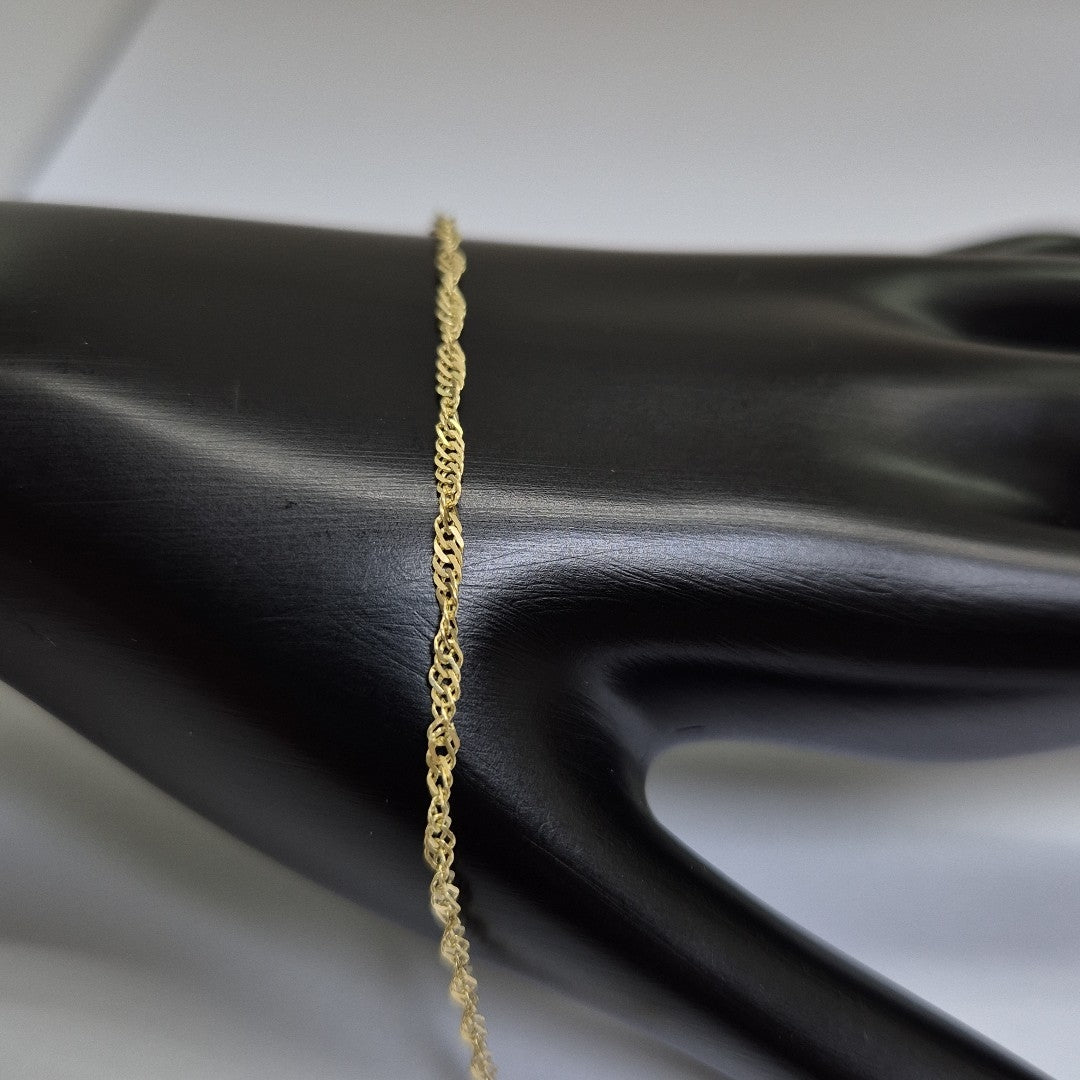 PULSERAS TEJIDO MEDIO TZL ORO 14K 18 CM 1.3 GR (NUEVO)
