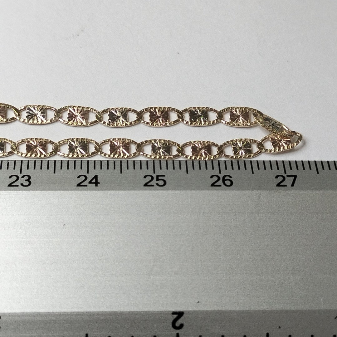 CADENAS TEJIDO GUCHI ORO 10K 55 CM 6.8 GR (NUEVO)